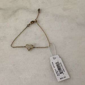 Kendra Scott Gold Ari Heart Bracelet, Brand New